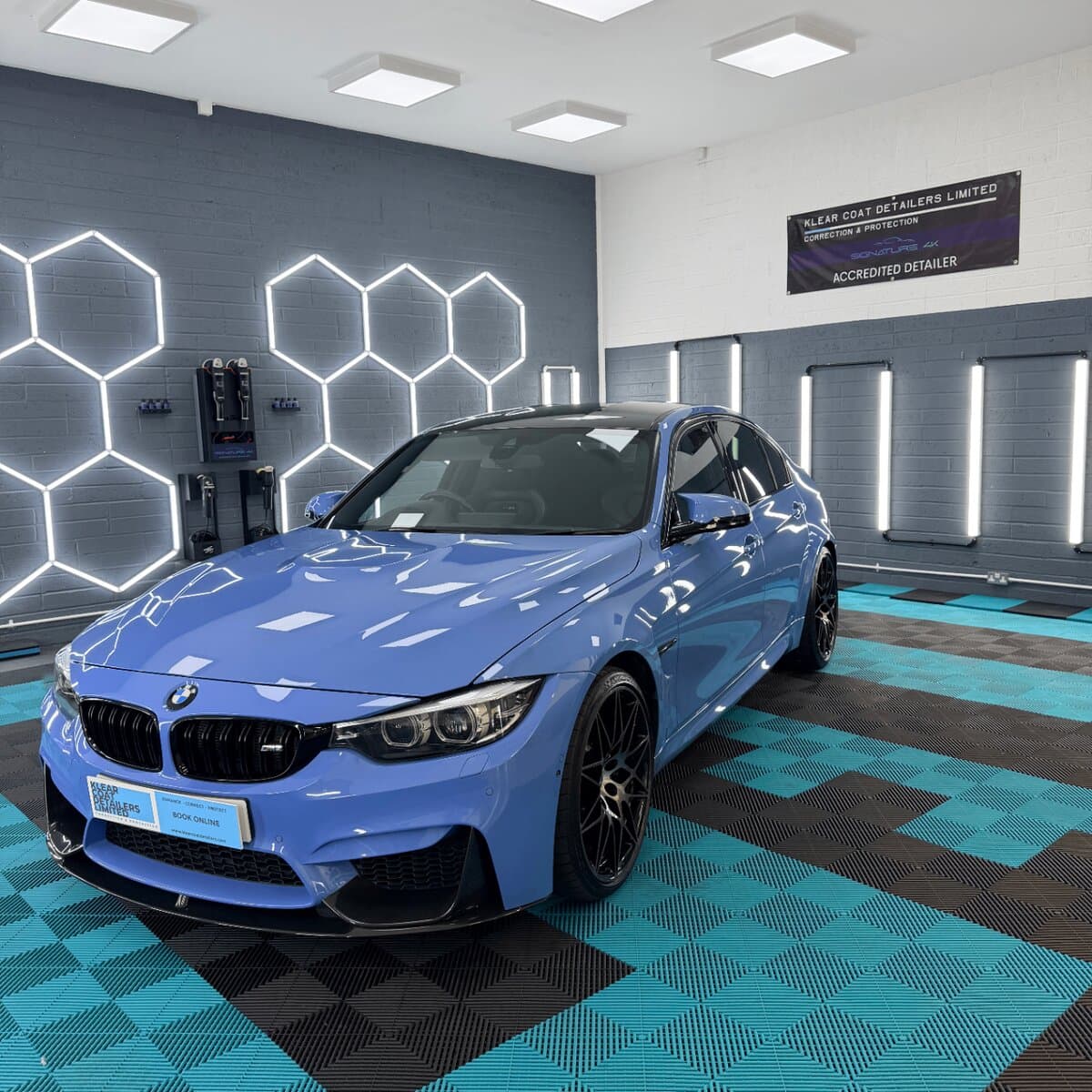 BMW M3 Yas Marina Blue paint correction