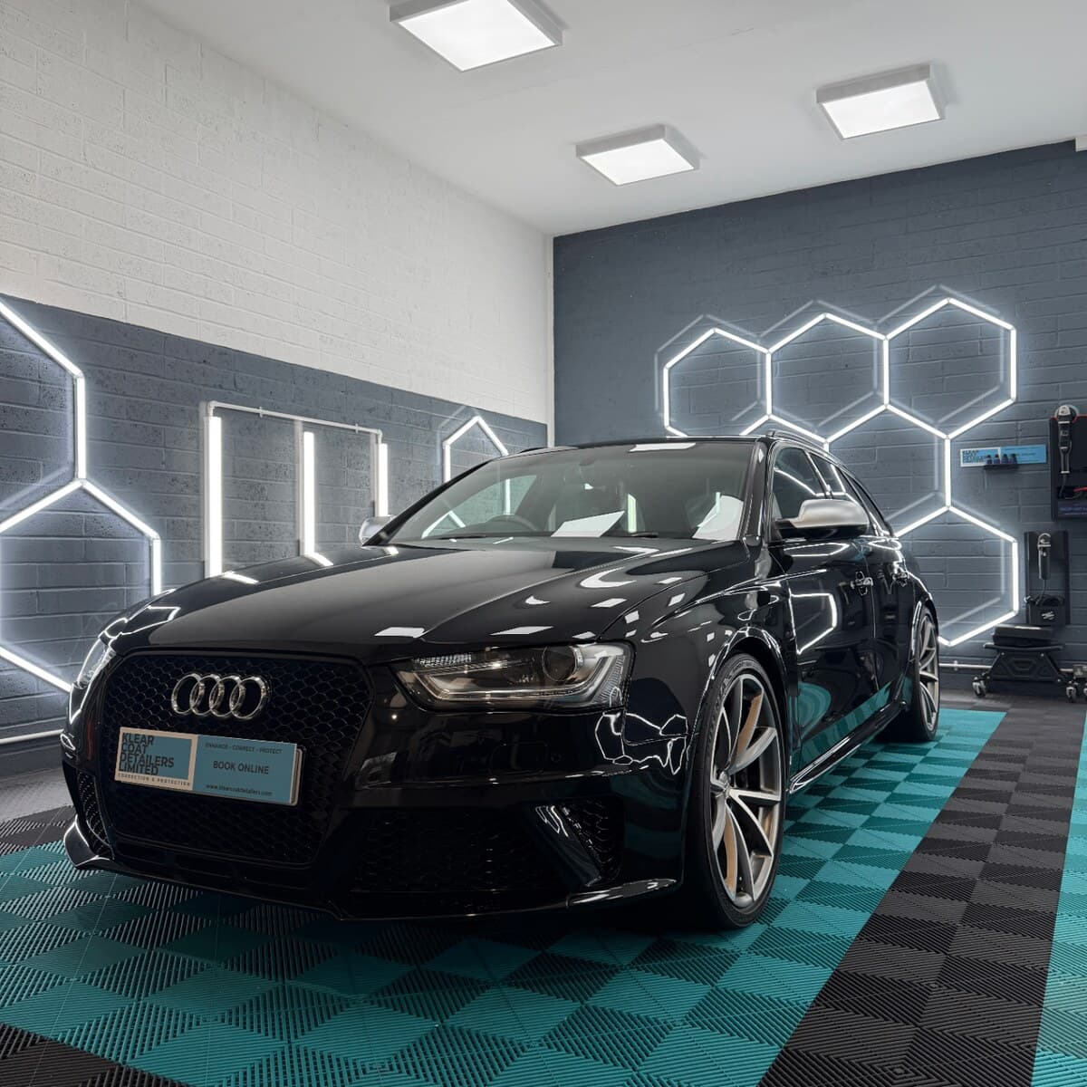Audi RS4 Avant gloss black paint correction