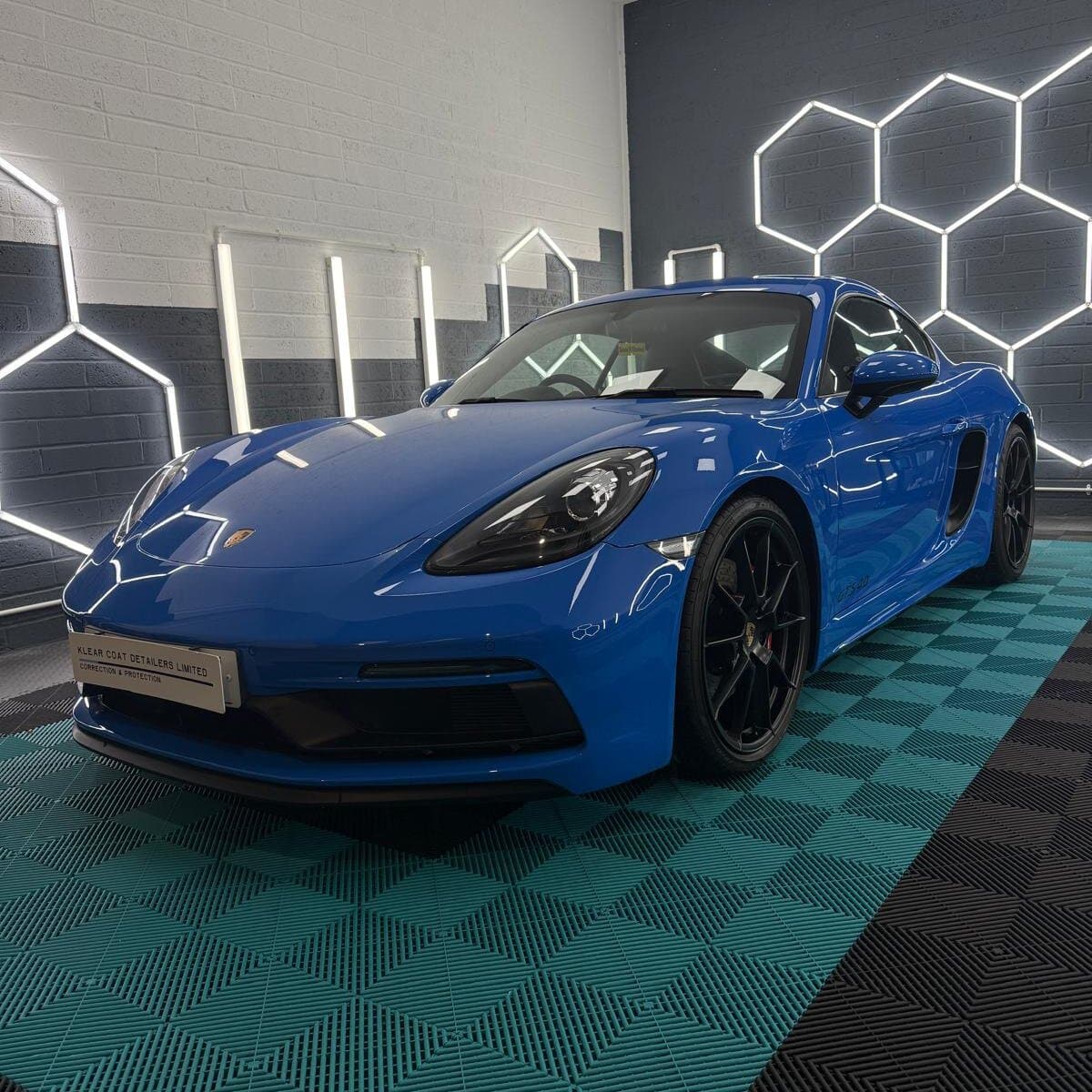 Porsche 718 Cayman GTS shark blue ceramic coating